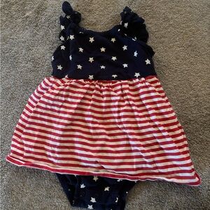Carter's Toddler One-Piece Dress Bodysuit in Navy, Red, White